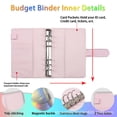thumbnail image 3 of A6 Dazzling Loose-leaf Binder Handbook Pu Notebook Cash Budget Book- Jxlgv, 3 of 3