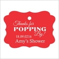 thumbnail image 1 of 100 PCS Personalized Baby Shower Favors Tags Custom Quote Thank You For Popping By Baby Shower Gift Hang Tags, 1 of 1