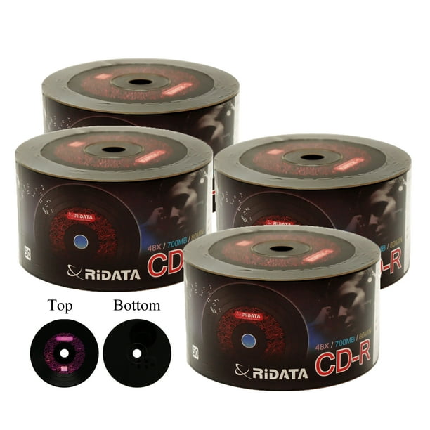 200 Pack Ridata Black CDR 48X 700MB 80Min Digital Vinyl Surface Black