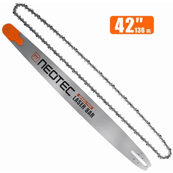 NEOTEC 42" Chainsaw Bar .063 3/8 136DL,Low Kickback Chain Set Fit for Stihl MS660，Fit for Oregon 423RNDD025