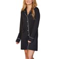 thumbnail image 3 of Doublju Women's Long Sleeve Button Down Nightgown Sleepwear Pajama Dress (Plus Size Available), 3 of 4
