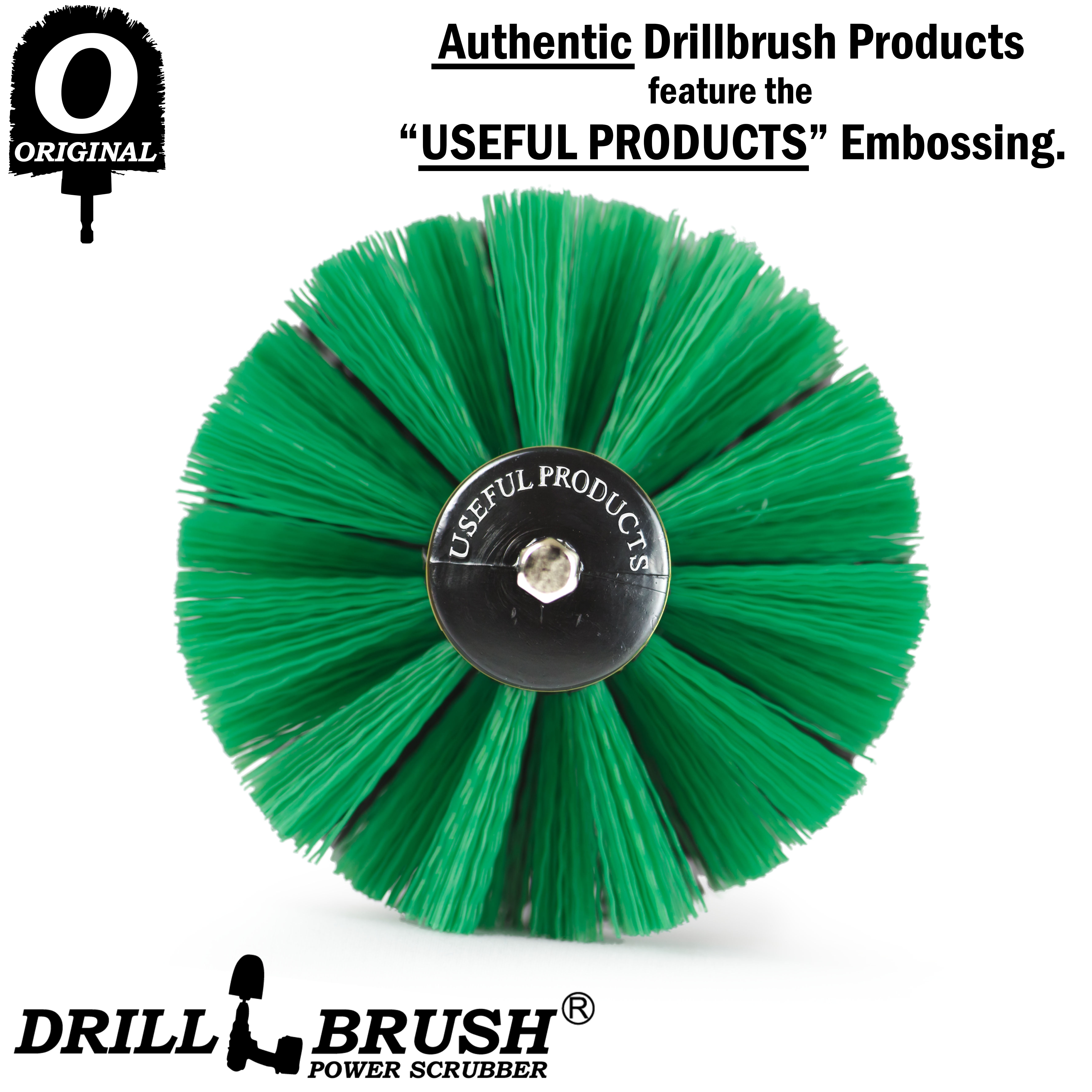 Drillbrush Cast Iron Skillet Cleaning Brush, Pots & Pans, Griddle, Countertop, Cutting Board, Butcher Block, Stove, O-G-5X-QC-DB