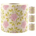 thumbnail image 1 of 4 Rolls Floral Printing Pattern Napkin Paper Novelty Flower Pattern Toilet Tissues Hand Towel Napkins Holiday Handkerchief Paper Roll, 1 of 4