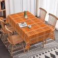 thumbnail image 3 of Tchckioa Orange Line Grid Tablecloth for Kitchen,Autumn Rectangle Waterproof Table Cover Decor,60x70 Inch, 3 of 6