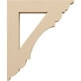 thumbnail image 3 of Ekena Millwork 3 1/2"W x 20"D x 24"H Olympic Traditional Rough Cedar Woodgrain TimberThane Bracket, Primed Tan, 3 of 6