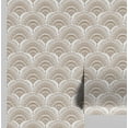 thumbnail image 6 of S4Sassy Fan Burst Wallpaper - Asian Style Wall Covering, 25" x 60" Self-Adhesive Wallpaper, Decorative Wall Wrap, Easy DIY Decor For Bedroom, Living Room, Living Spaces - Gray, 6 of 7