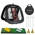 thumbnail image 1 of Juego de redes plegables DURARANGE para golf, con alfombrillas y pelotas, color negro, 1 of 8