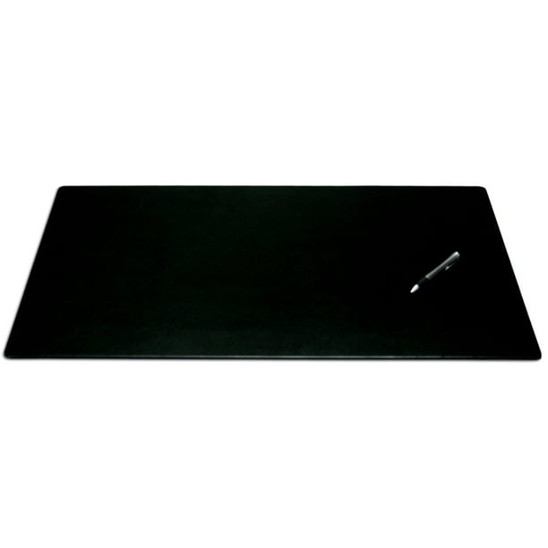 Black Leather 30 x 19 Desk Mat without Rails