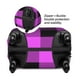 thumbnail image 2 of Fotbe Purple Black Buffalo Plaid Funda Protectora para Equipaje, Antirrayones y Resistente a la Suciedad, Compatible con Maletas de 18 a 32 Pulgadas-X-Large, 2 of 7