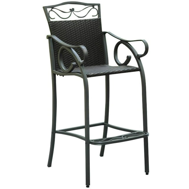 International Caravan Valencia Tabouret de Bar 32" en Chocolat (Lot de 2)