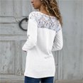 thumbnail image 4 of Leutsin Blouse Ample pour Femmes en Dentelle Unie à Manches Longues et Col Rond, 4 of 7