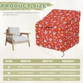 thumbnail image 5 of Renewold Patio Outdoor Chair Covers Waterproof Stacking Seat Cover Funiture Covering Christmas Decor for Lawn Lounge Seat, Swivel, Rocking Chairs, 32"W x 35"D x 36"H, Santa Claus Star Ho Ho Ho Red, 5 of 7