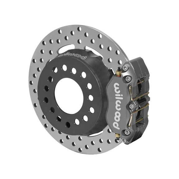 Wilwood 140-12549-D Dynapro Single-Caliper SA Lug Drive Rear 11.44" Dynamic Brake Kit, Drilled M-W/Lamb Ends, 1/2" Studs, 2.81 Offset