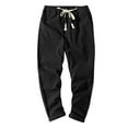 thumbnail image 4 of Mens Cotton And Solid Color Casual Pants Japanese Sports Slim Pants Feet Mens Scrub Pants with Pockets, 4 of 4