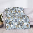 thumbnail image 3 of Uemuo Balloon Vintage Printed Throw Blanket for Couch, Fluffy Fuzzy Blankets for Bed, Sofa, Cozy Flannel Faux Fur Blanket-40"x30", 3 of 6