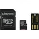 Kingston Multi-Kit / Mobility Kit - Carte Mémoire Flash (microSDXC à l'Adaptateur SD Inclus) - 64 GB - UHS Classe 1 / Class10 - microSDXC UHS-I - avec Lecteur USB – image 1 sur 1