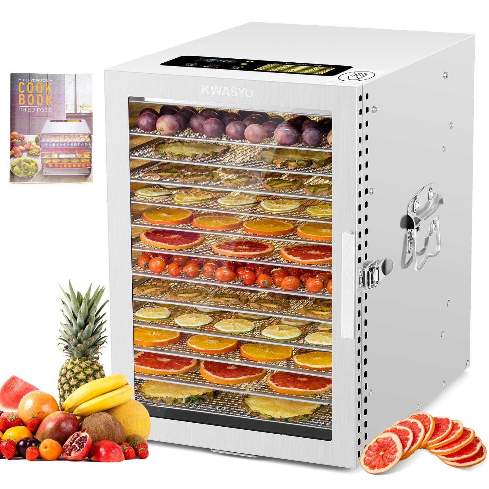  Kwasyo Food Dehydrator Machine, 12 Trays ALL Stainless