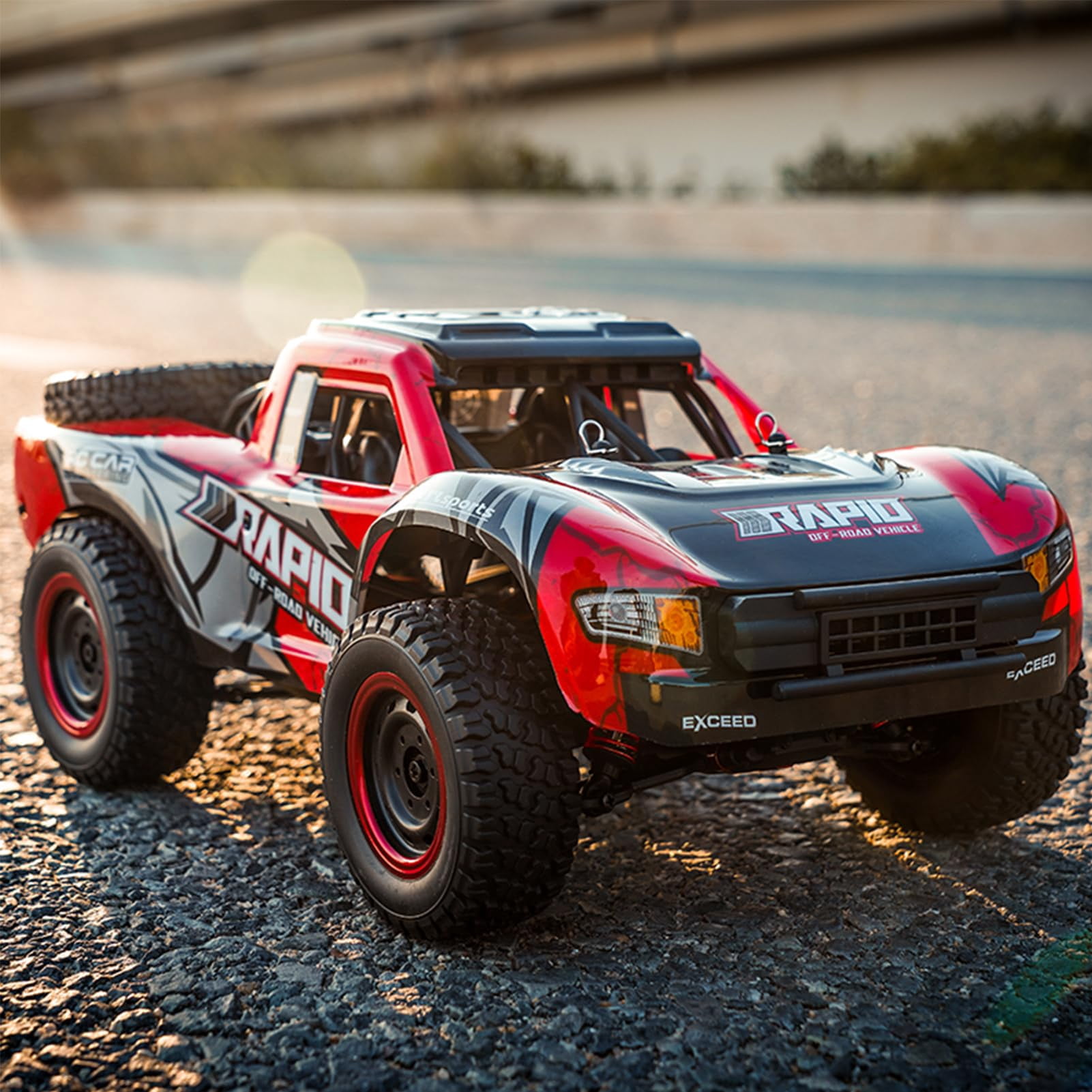 Q130 1:14 RC Truck 30 MPH 4WD All Terrain Trophy Car for Adults Teens, 50 Mins Play Fast Off-Road Buggy with 2 Batteries