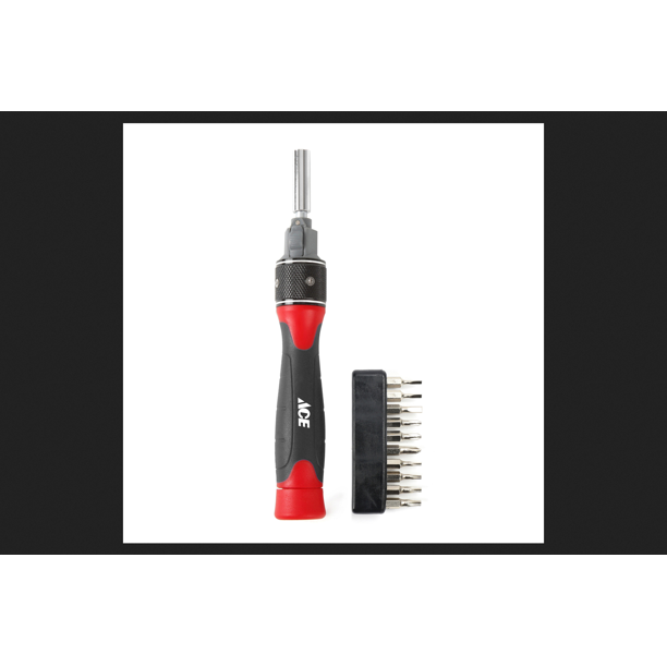 Ace Ratcheting Multi Size Dual Drive Screwdriver Set 2 in. L 10 pc