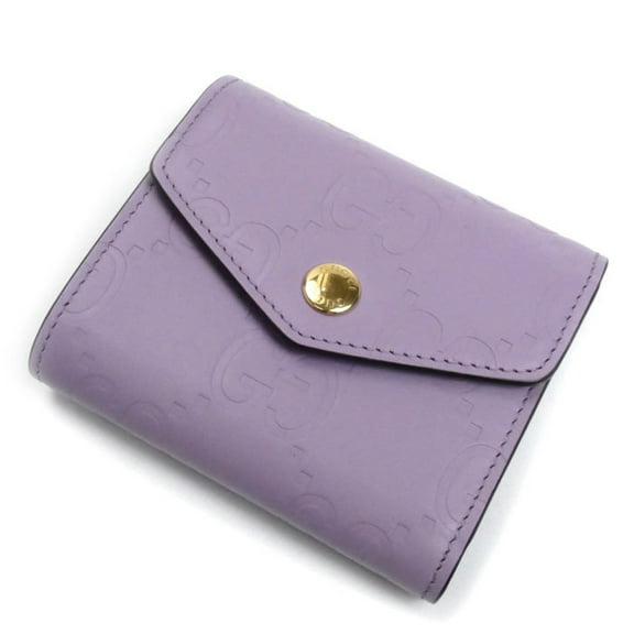 Pre-Owned GUCCI GG Medium Wallet Tri-fold Lilac 772793 AAC1Q 5236 Women's