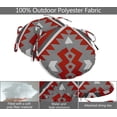 thumbnail image 2 of Vargottam Indoor/Outdoor Round Bistro Chair Cushions Block Print 15-Inch Bistro Chair Pads Waterproof Seat Chair Cushion For Home/Office- Set Of 2 (Gray), 2 of 7