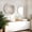 White, variant on Large Circle Mirror 38 inch, Nickel Circle Mirror with Metal Frame