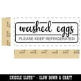 thumbnail image 2 of Washed Eggs Please Keep Refrigerated Label Carton Self-Inking Rubber Stamp Ink Stamper for Business Office - Lime Green Ink - Small 1-1/2 Inch, 2 of 7