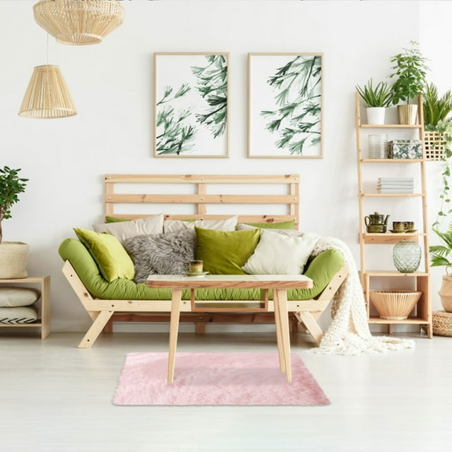 Plush Throw Rugs,Shag Area Rug for Living Room,Soft Fluffy Small Shaggy Rug for Bedroom Dorm Kids Room Indoor Home Decorative, Non-Slip Plush Furry Fur Area Rugs Comfy Nursery Accent Floor Carpet