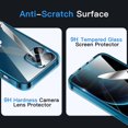 thumbnail image 7 of JETech 3 in 1 Case for iPhone 12 Pro 6.1-Inch, with 2-Pack Screen Protector and 2-Pack Camera Lens Protector, Full Coverage Tempered Glass Film, Shockproof Bumper Phone Cover (Navy), 7 of 7