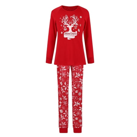 

Blueek New Cute and Fashionable Christmas Print Family European and American Pajamas Parent-Child Suit Dad
