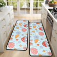 thumbnail image 4 of Kitchen Rugs Sets Of 2,Red Mushroom Flower Light Pattern Anti Fatigue Kitchen Mat Rugs Non Slip Washable,Decorative Kitchen Floor Mats for Kitchen,Sink,Laundry,17"x47"+17"x47", 4 of 5