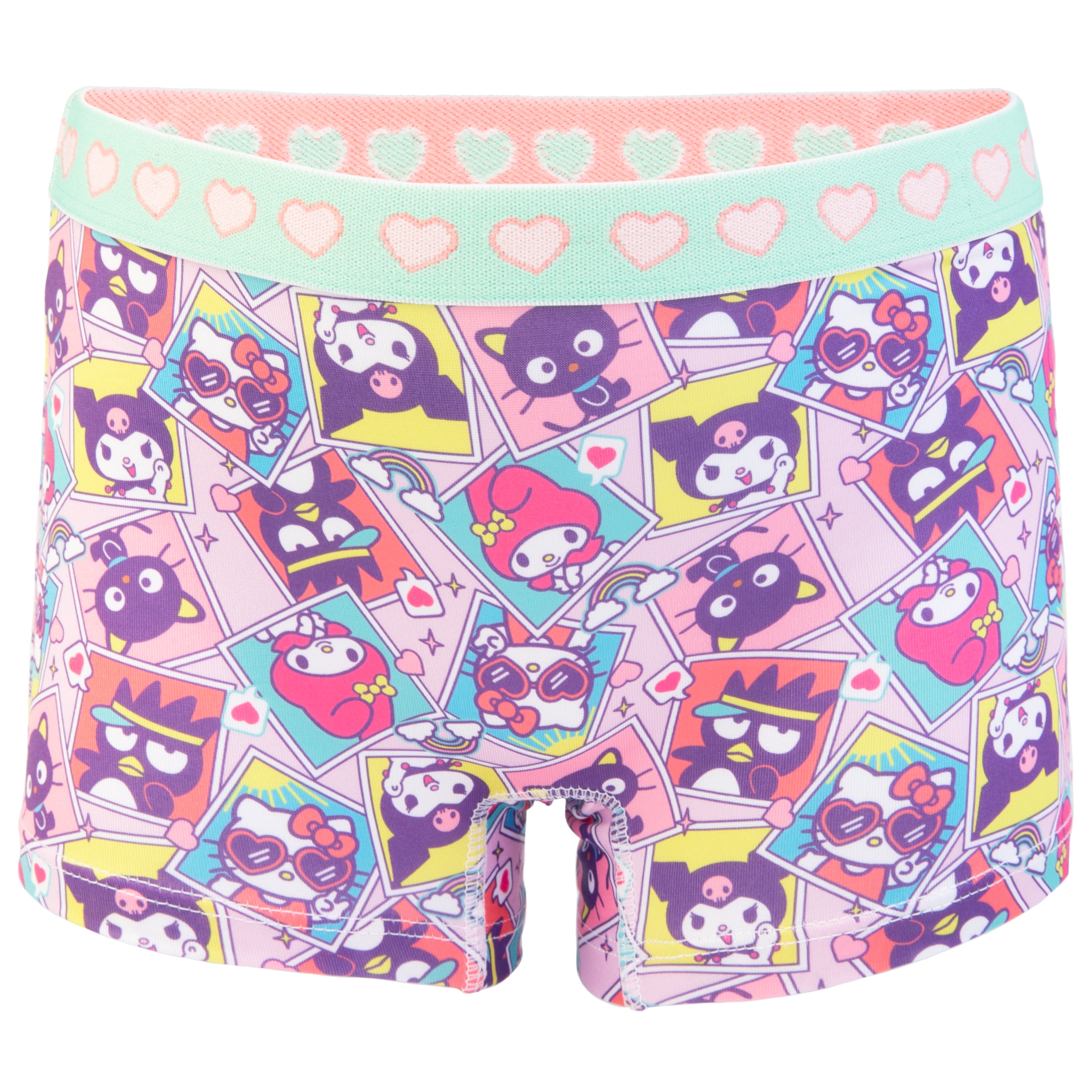 Hello Kitty and Friends Girls Boyshort Character Underwear, 4-Pack, Size 4-10