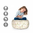 thumbnail image 2 of Garden Art Storage Toy Bag Chair, Aquarelle Art Pattern Inspired by Feng Shui and Garden Themes, Stuffed Animal Organizer Washable Bag, Large Size, Pink Green and Beige, by Ambesonne, 2 of 3