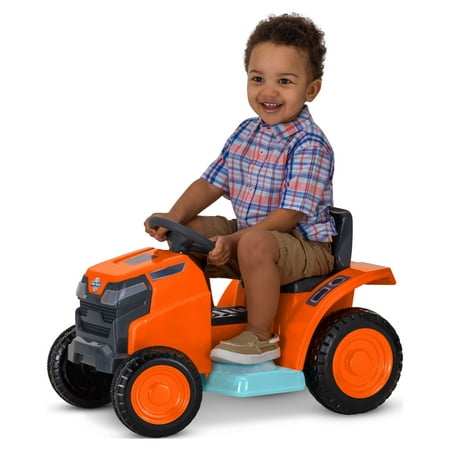 Mow & Go Lawn Mower Toy, 6-Volt Ride-On Toy by Kid Trax, ages 18 - 30 months, orange