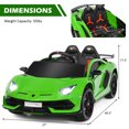 thumbnail image 2 of Costway 12V Kids Ride On Car Licensed Lamborghini SVJ RC w/ Trunk & Music Green, 2 of 10