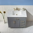 thumbnail image 3 of Ivy 36" Marble Countertop Single Vanity w/o Mirror Gray, 3 of 8