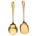 thumbnail image 3 of 2 cucharas de acero inoxidable para servir, cucharas tipo pala, cucharas con mango largo, utensilios para servir en restaurantes, 3 of 7