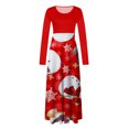 thumbnail image 4 of TopLLC Longues Robe à Manches Col Rond Robe Imprimée Colorée pour Femmes Robe Longue à Manches Longues Robes Imprimées pour Femmes en Liquidation, 4 of 5