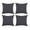 Dark Gray, variant on PurpleEssences Pack of 4 Decorative Throw Pillowcase Solid Cushion Case for Sofa Car Bedroom - 18x18 Inch - Dark Gray
