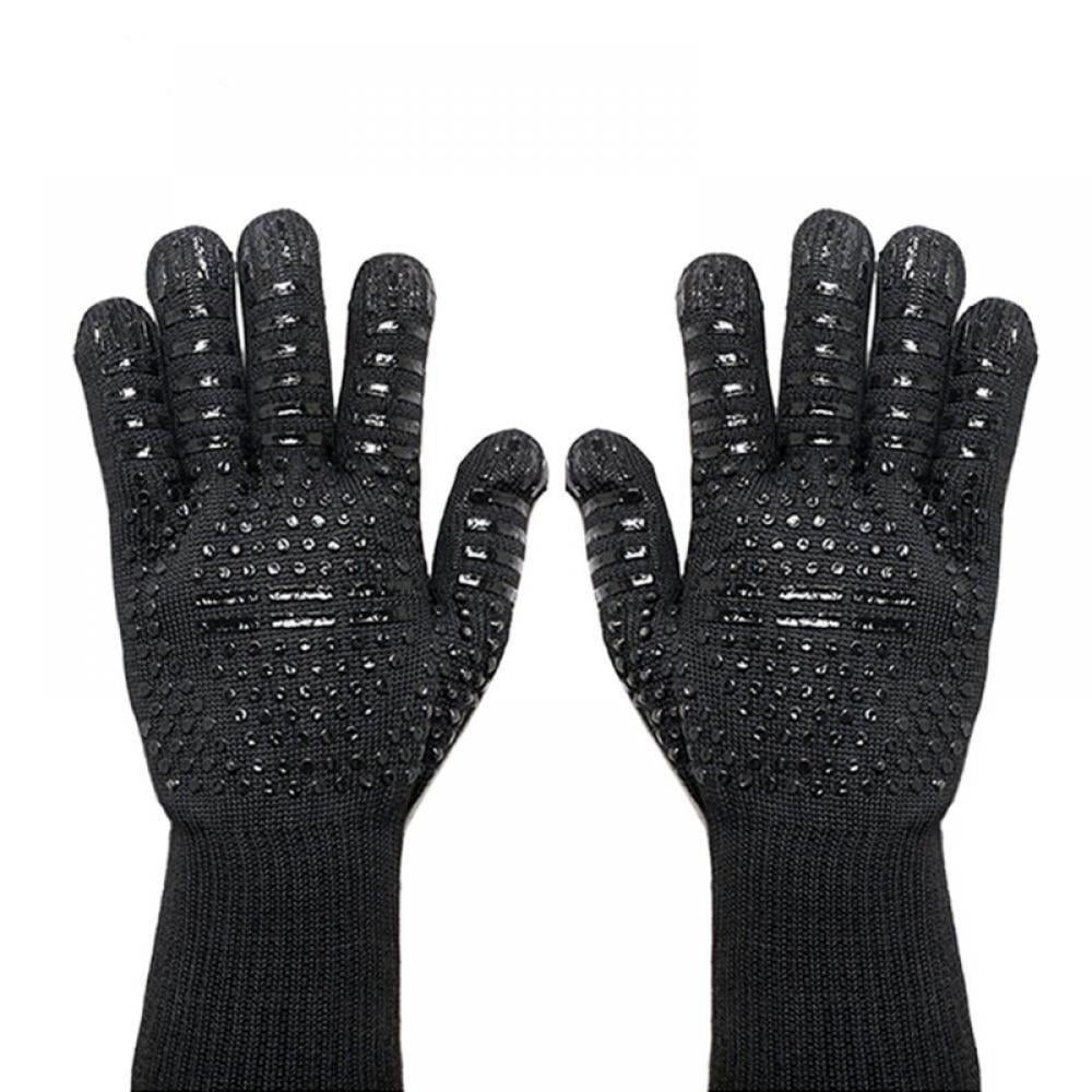 932°F Heat Resistant BBQ Grill Gloves Oven Cooking Baking Mitts Pot Holder 1Pair 