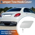 thumbnail image 2 of Cubierta del gancho de remolque del parachoques trasero derecho de Unique Bargains, tapa de gancho plateada, ajuste para Mercedes-Benz C-Class W205 2015-2020 No.A2058850224 - Paquete de 1, 2 of 6