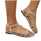 thumbnail image 4 of Zapatos Casuales de las Mujeres de Moda Plana Correa Romana Playa Más Tamaño Estilo Primavera / Verano Sandalias de Moda Y Cómodas Zapatos de Verano de las Mujeres, 4 of 6