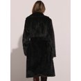 thumbnail image 3 of DARING DIVA Women's Warm Fluffy Faux Fur Coat with Belt XS Black, 3 of 6