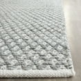 thumbnail image 5 of SAFAVIEH Boston Angelica Diamond Trellis Cotton Area Rug, Grey, 4' x 4' Square, 5 of 9
