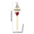 thumbnail image 3 of REK Easter Decor Easter Resin Rabbit Wooden Welcome Yard Sign For Festival Outdoor Garden Patio Yard, 3 of 5