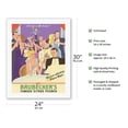 thumbnail image 2 of Enjoy Brubecker’s Famous Citrus Pilsner - Vintage Advertising Poster c.1930s - Fine Art Rolled Canvas Print 20in x 26in, 2 of 4