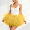 thumbnail image 7 of QSAWXQZ Women Tutu Skirt High Waist Elastic Waisted Pleated Tulle Dress up Skirt Party Free Size, 7 of 7