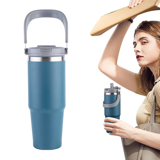 Frasco Aislada Doble Capa 30 Oz Con Asa para Mujeres Y Hombres