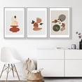 thumbnail image 2 of IDEA4WALL Framed Wall Art Print Set Blue & Green 3D Square Illusions Geometric Flower Illustrations Modern Art Rustic Colorful for Living Room, Bedroom, Office - 24"x36"x3 White, 2 of 5