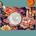 thumbnail image 6 of Placemats Set of 4 Heat-Resistant Rectangle Place Mats Ethnic Boho Flower Washable Plastic PVC Dining Table Mat Non-Slip Wipeable Woven Vinyl Placemat for Kitchen Patio Table Decor, 6 of 8